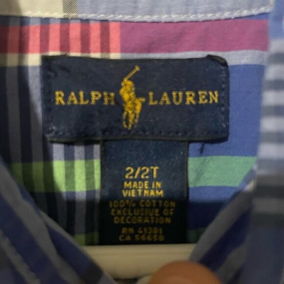 Polo Ralph Lauren short sleeve button down 2/2T - Picture 2 of 4
